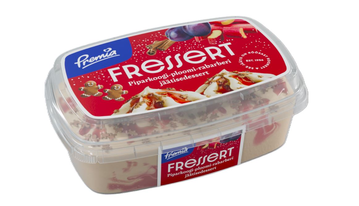 PREMIA Piparkoogi-ploomi-rabarberi jäätisedessert 800ml/400g