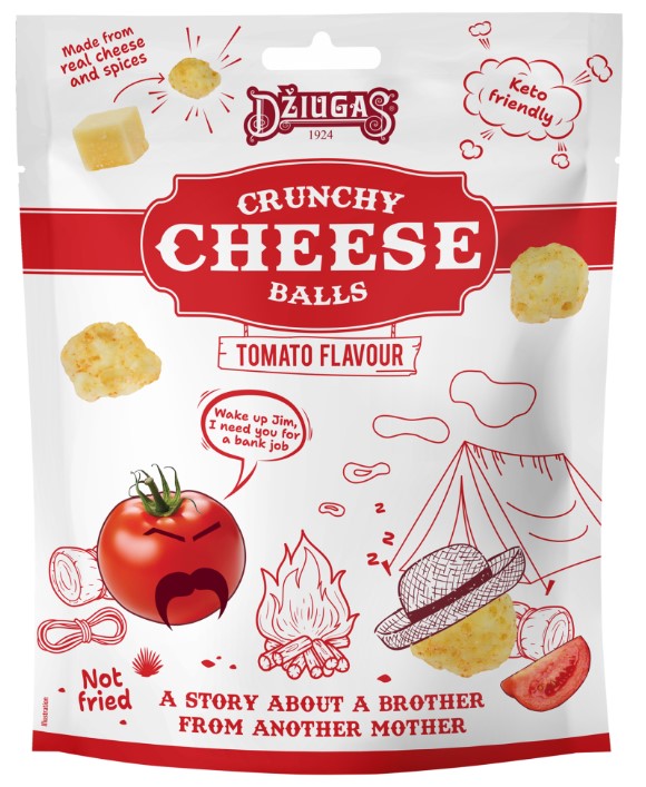 Dziugas Juustupallid Tomatimaitselised Krõmpsuvad 40g