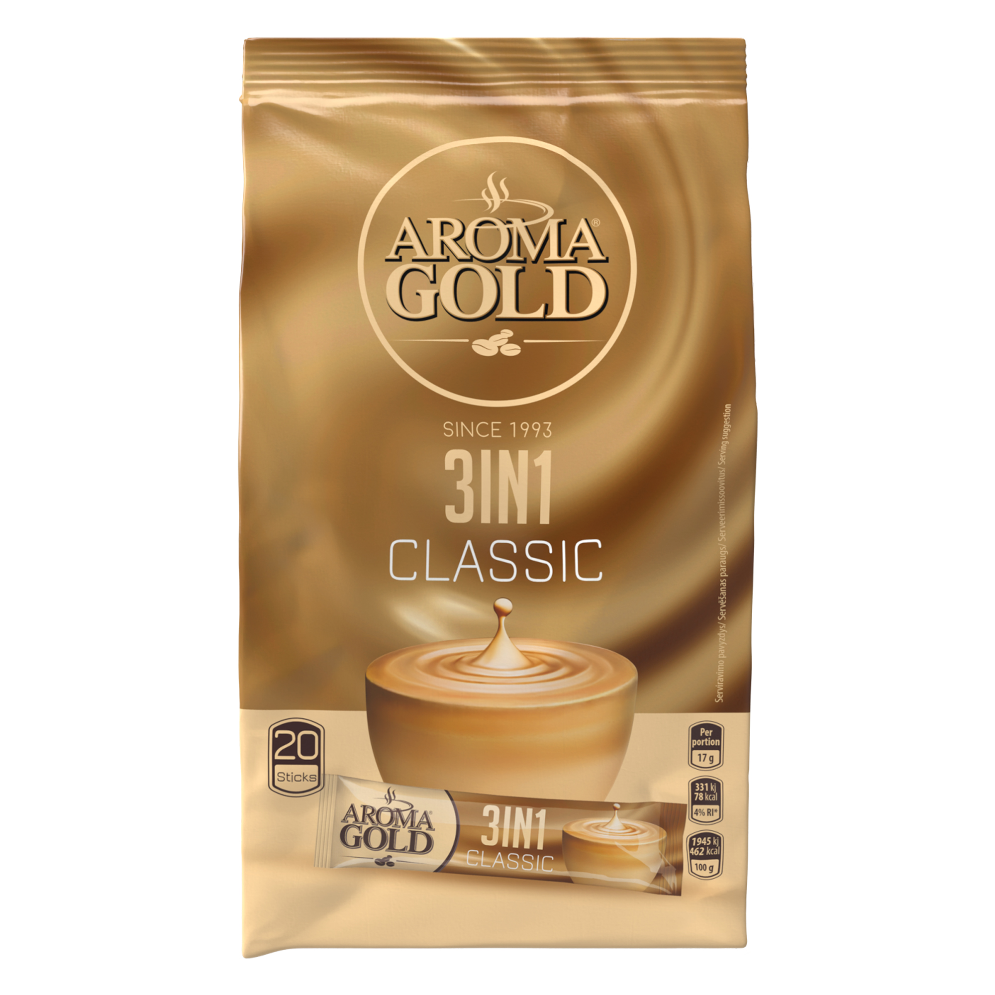 Aroma Gold Lahustuv Kohvijook 3in1 170g