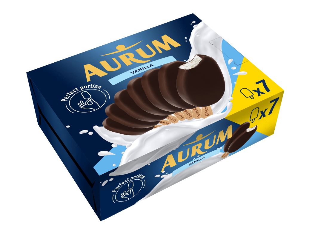 Aurum Jäätis Vanilli Kakaoglasuuris 7x52ml