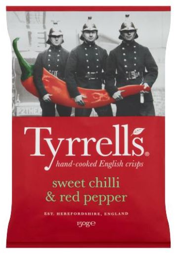 Tyrrells Kartulikrõps 150g magusa tšilli-punase pipraga