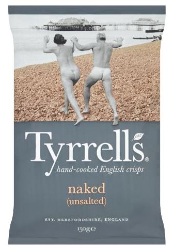 Tyrrell’s kartulikrõpsud ilma soolata Naked 150g