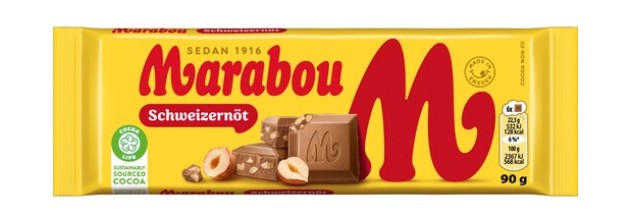 Marabou Piimašokolaad Šveitsi Sarapuupähkel 90g